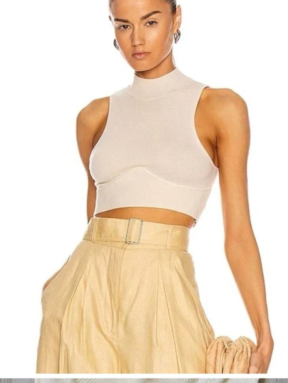 Jonathan Simkhai Ivory Turtleneck Sweater